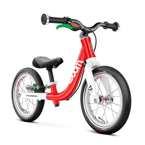 woom 1 Balance Bicycle for Kids 18 Months to 3.5 Years Old, Lightweight 12-Inch Toddler Bike with Handbrake & Steering Limiter, Boys & Girls - Red | Amazon (US)