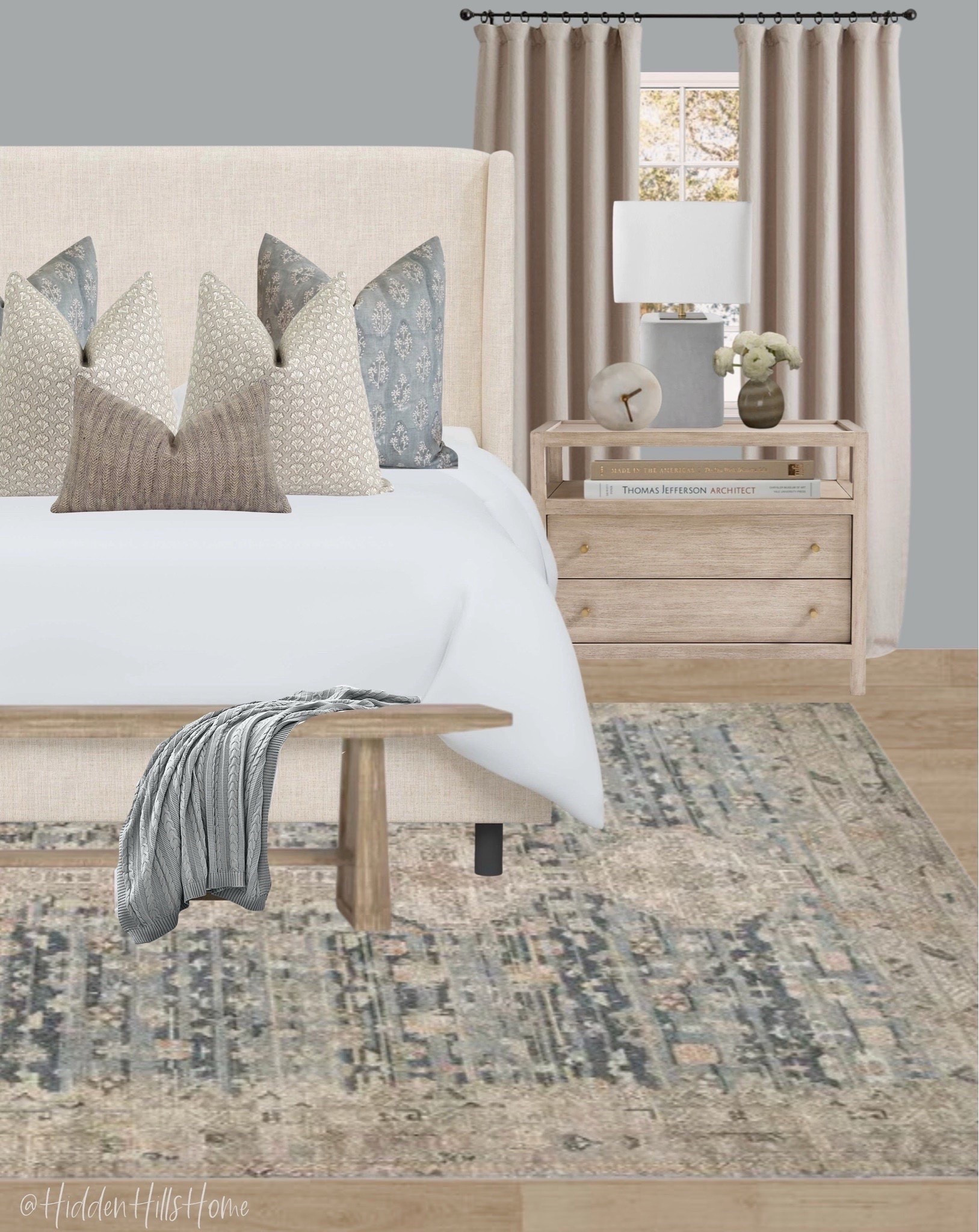 Master bedroom mood board, bedroom design ideas, modern-transitional bedroom inspo, bedroom decor #bed 


#LTKHome #LTKSaleAlert