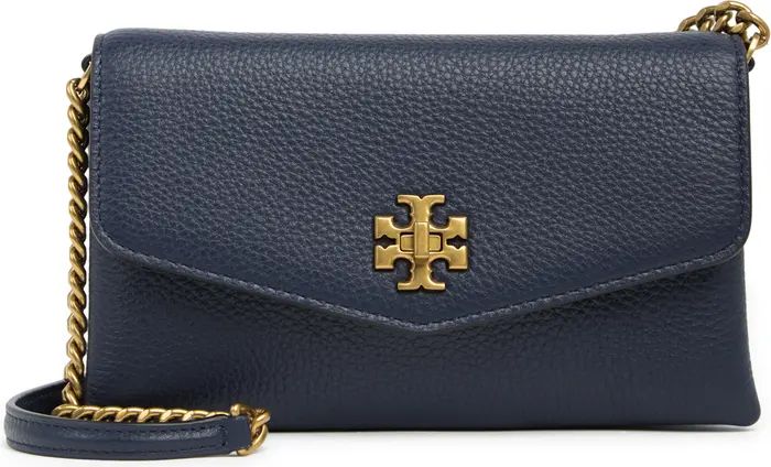 Tory Burch Kira Pebble Leather Wallet on a Chain | Nordstrom | Nordstrom