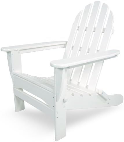 POLYWOOD AD5030WH Classic Folding Adirondack Chair, 35.00" x 29" x 35.00", White | Amazon (US)
