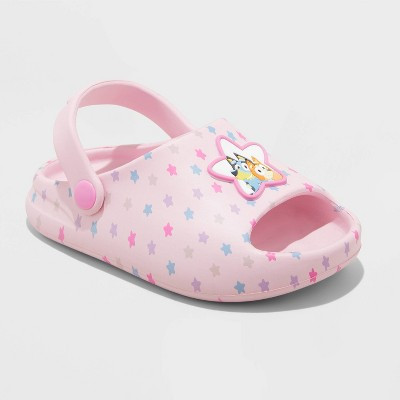 Toddler Girls' Bluey Comfort Sandals - Pink 12T: Slip-On EVA Slides, Open Toe | Target