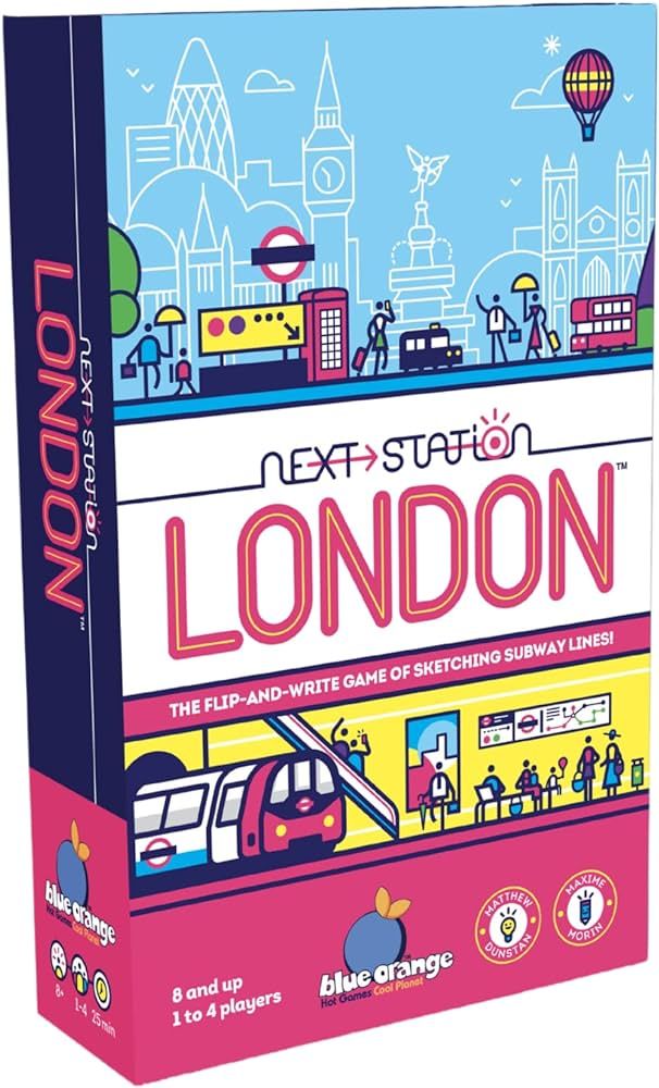 Blue Orange Games Next Station London Board Game - Family or Adult Strategy Flip and Write Game f... | Amazon (US)