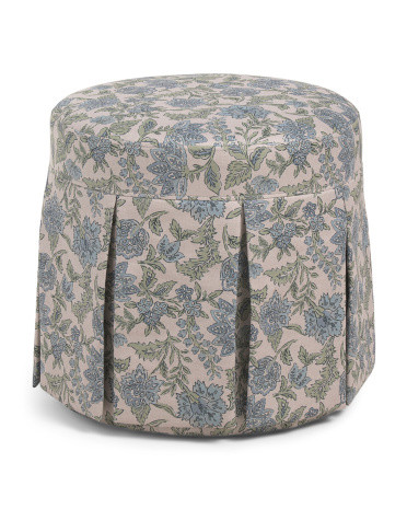 Juliet Mara Block Skirted Ottoman | TJ Maxx