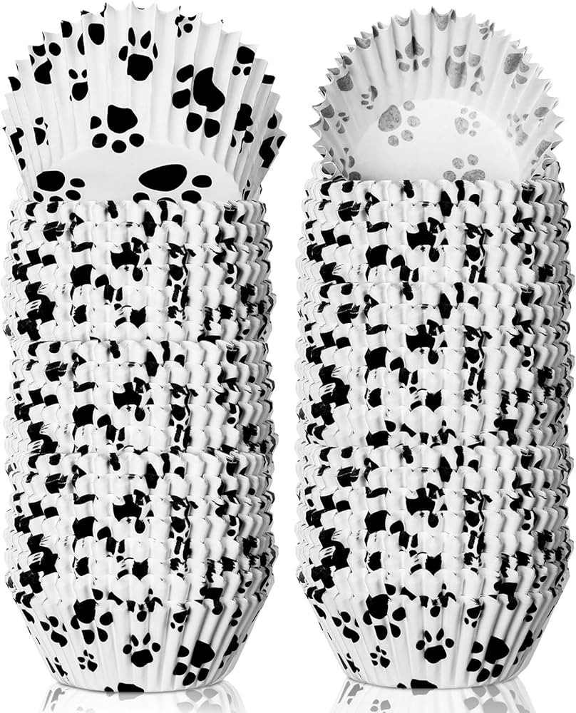 Amazon.com: Patelai 200 Pcs Paw Bone Cupcake Liners Dog Themed Party Decorations Paw Pattern Cup Cake Holder Puppy Theme Cupcake Wrappers for Dog Birthday Party Supplies(Black): Home & Kitchen | Amazon (US)