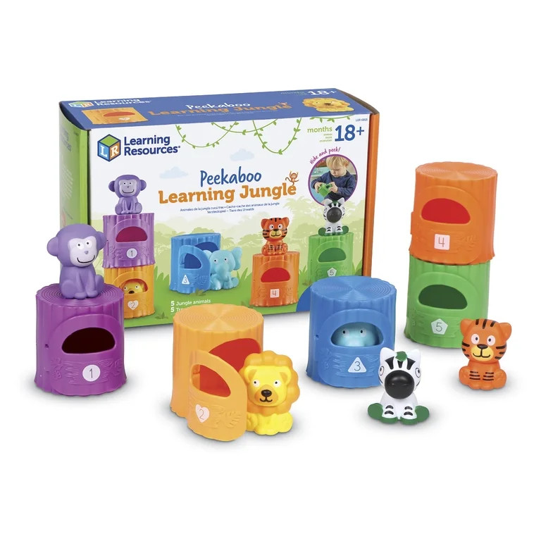 Learning Resources Peekaboo Learning Jungle -10 pieces, Learning Toys for Boys and Girls Ages 18 ... | Walmart (US)