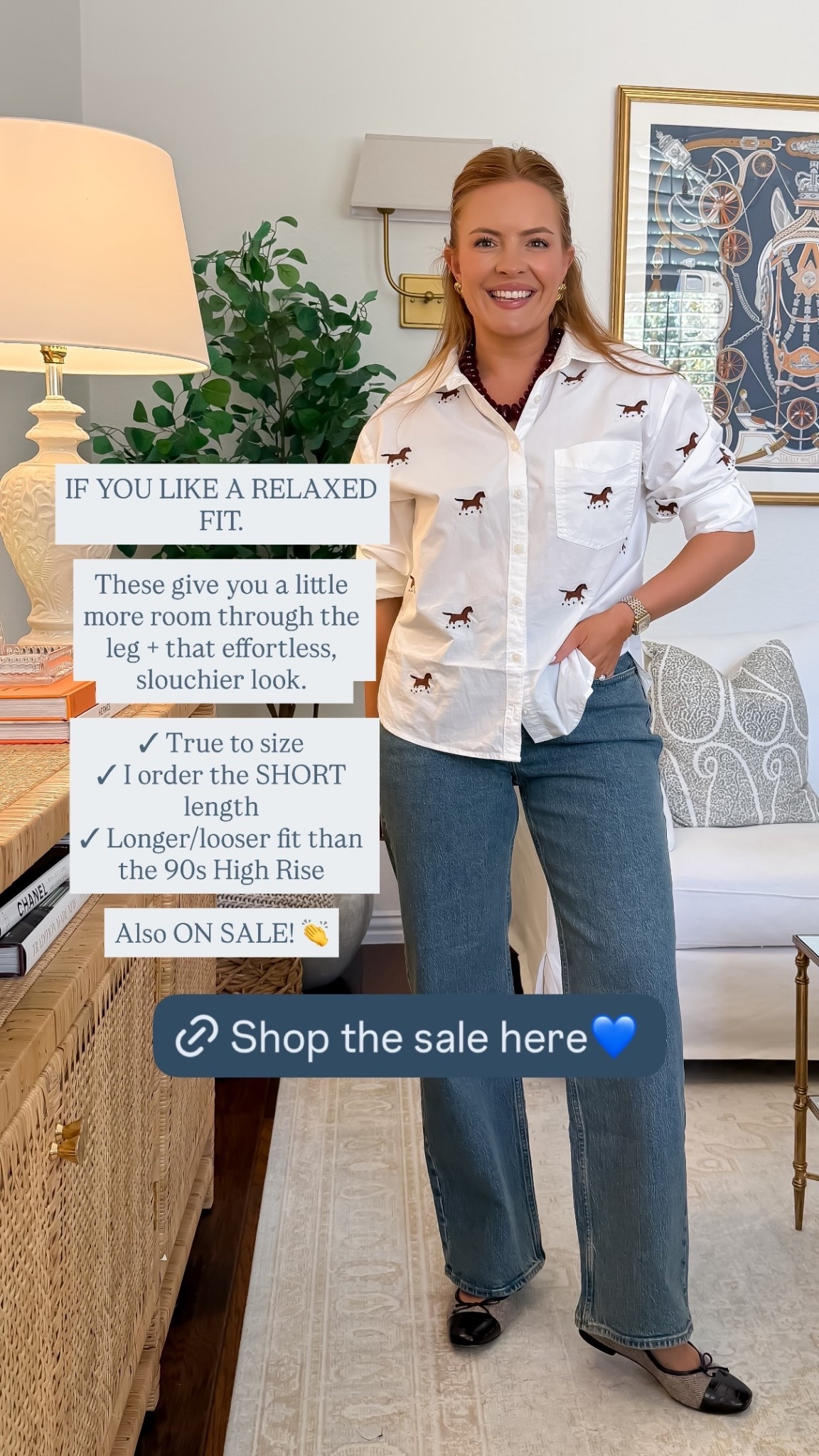IF YOU LIKE A RELAXED FIT…

These give you a little more room through the leg + that effortless, slouchier look.

✓ True to size
✓ I order the SHORT length
✓ Longer/looser fit than the 90s High Rise

Also ON SALE! 👏 @abercrombie