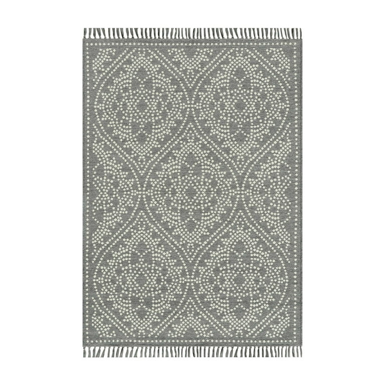 Better Homes & Gardens 5' x 7' Gray Medallion Outdoor Rug | Walmart (US)