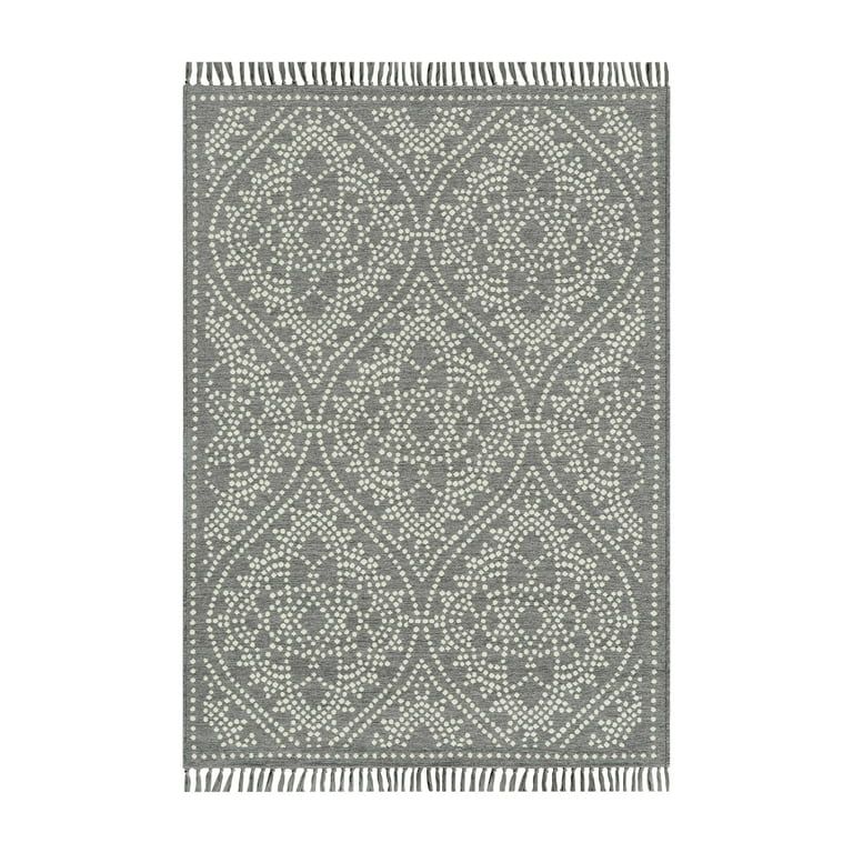 Better Homes & Gardens 7' x 10' Gray Medallion Outdoor Rug - Walmart.com | Walmart (US)