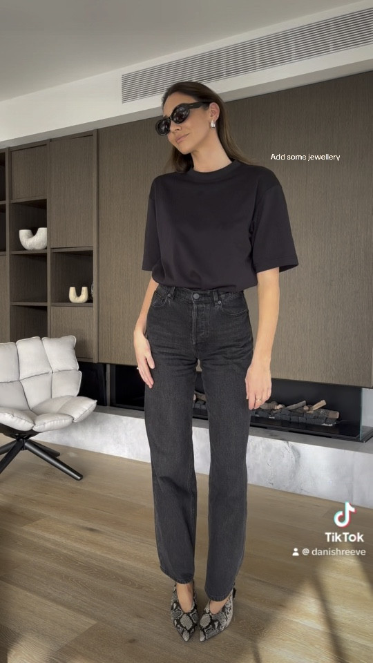 Casual fridays. Black straight leg denim, oversized tee, Tony bianco sling backs and chic sunglasses

#LTKstyletip #LTKspring #LTKaustralia
