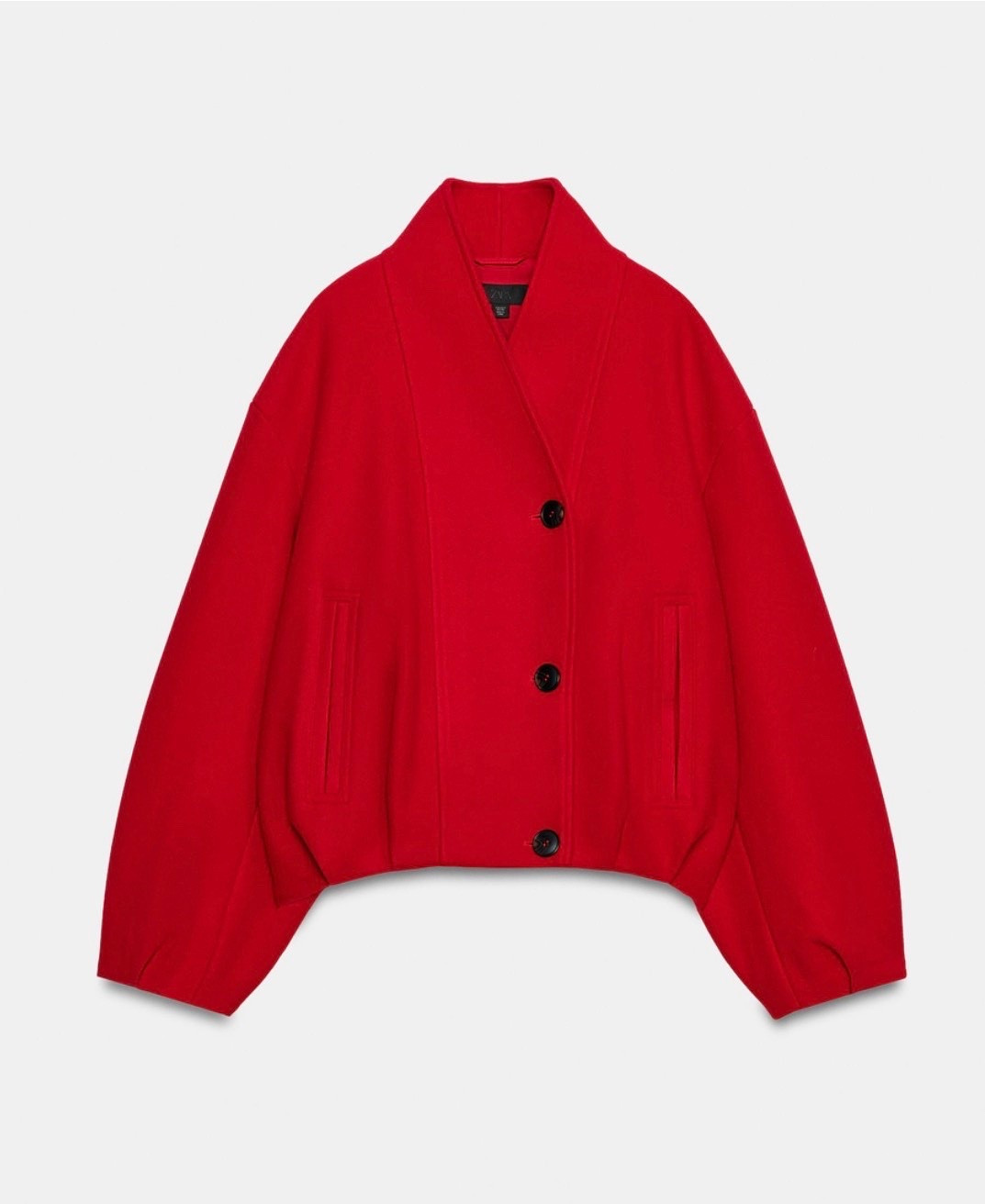 Zara Jacket with a stand-up collar and long sleeves. Front double-welt pockets. Pleated trim. Front double-breasted button closure.

#LTKActive #LTKMidsize #LTKOver40
