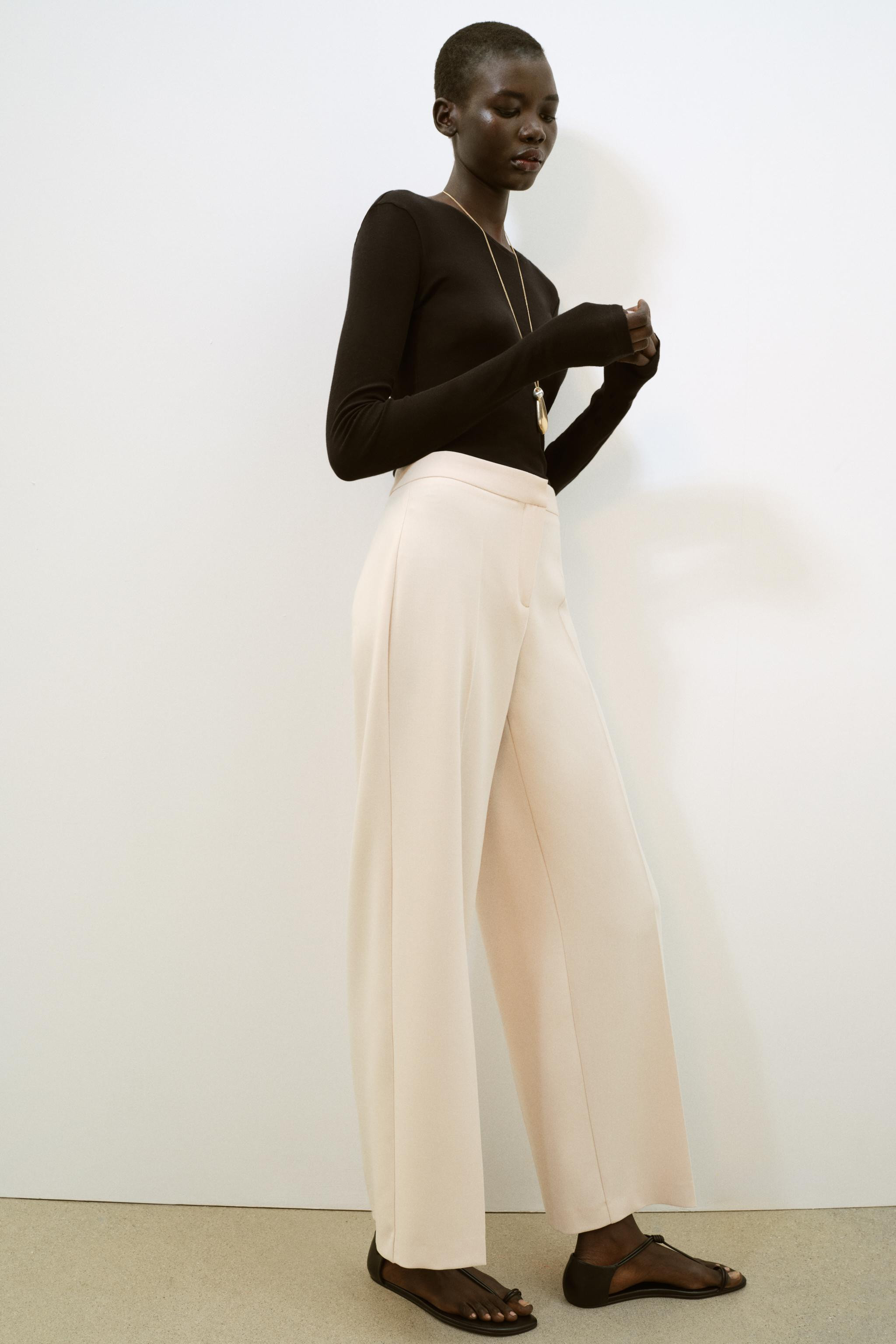 STRAIGHT-LEG HIGH-WAIST TROUSERS | Zara UK