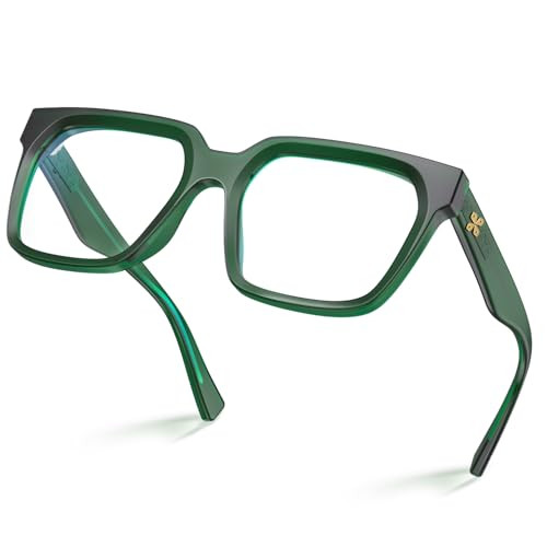 VISOONE Rectangle TR90 Blue Light Blocking Glasses Computer Eyewear with Preppy Look for Women and Men Cougar | Amazon (US)