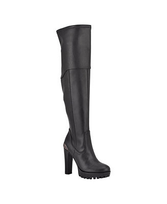 GUESS Women's Taylin Over The Knee Narrow Calf Boots & Reviews - Boots - Shoes - Macy's | Macys (US)