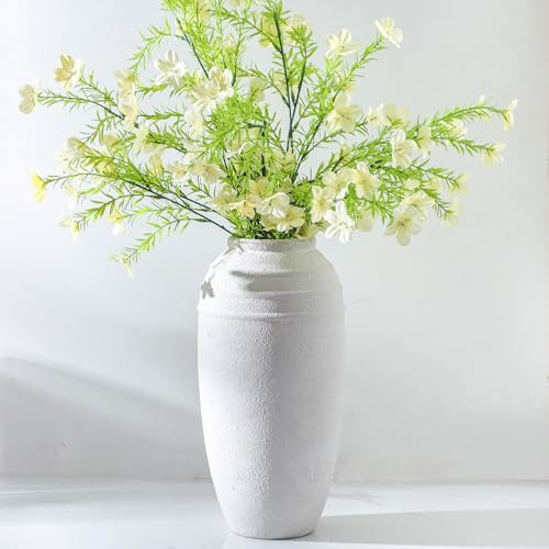 Lyeec Rustic Farmhouse Flower Vase - 12.87 inch Tall Ceramic Vintage Vase for Home Decor, Living Room Shelf Decor, Enterway Table Decoration | Amazon (US)