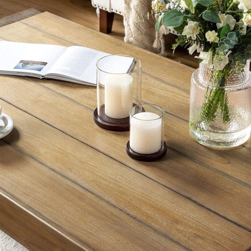 Aristidh Rectangular Coffee Table with Storage Shelf | Wayfair North America