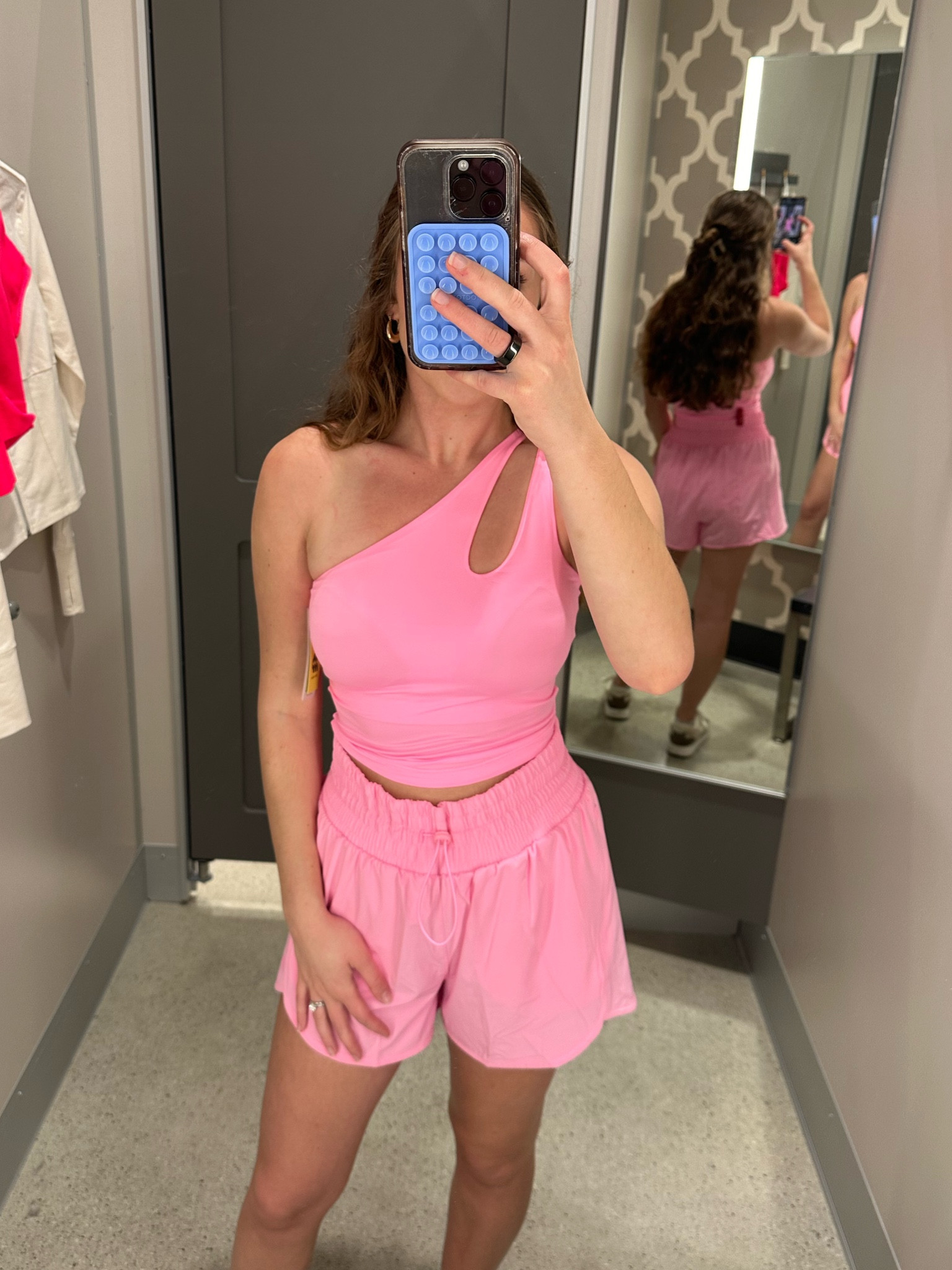 Perfect pink set for spring 🩷🩷🩷 Target athleisure 🤸🏼‍♂️ wearing pink asymmetric sports tank in size S and pink high rise flex shorts in S

#LTKSeasonal #LTKSpringSale #LTKfitness