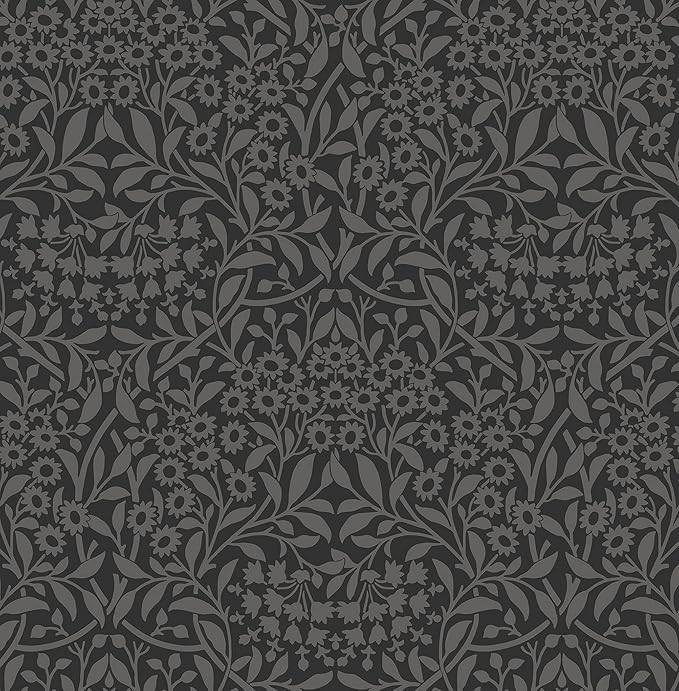 Charcoal Darcy Peel & Stick Wallpaper | Amazon (US)
