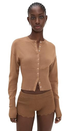 Lioness Women's Head in The Clouds Cardigan, Mocha Mousse, Tan, XXL | Amazon (US)