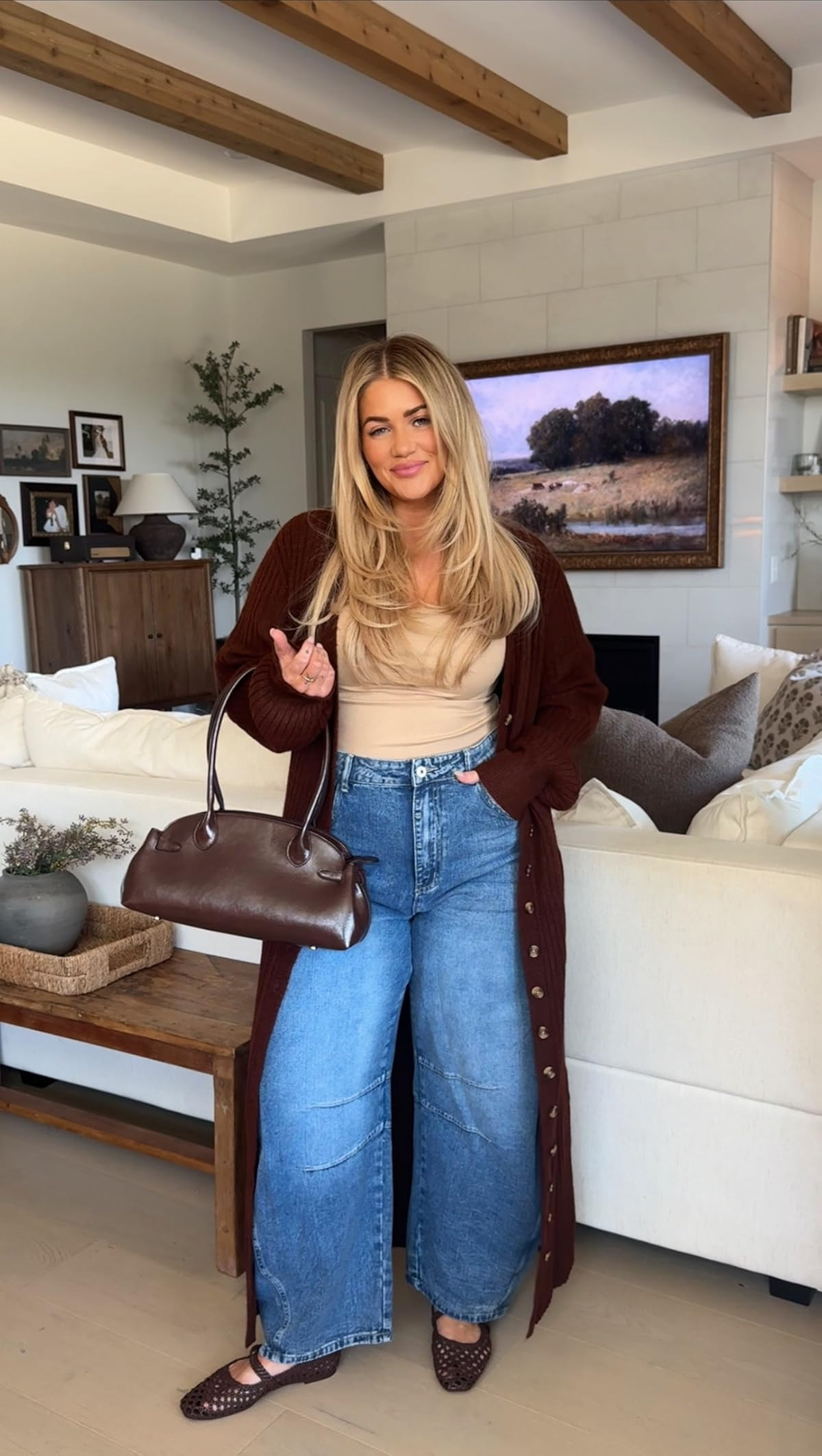 Womens Stretchy Mid Rise Barrel Jeans Vintage Loose Wide Leg Cropped Denim Pants Y2k Baggy Boyfri... | Amazon (US)