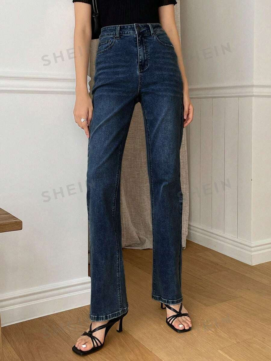 DAZY Women's Straight Leg Casual Jeans With Pockets, Versatile | SHEIN