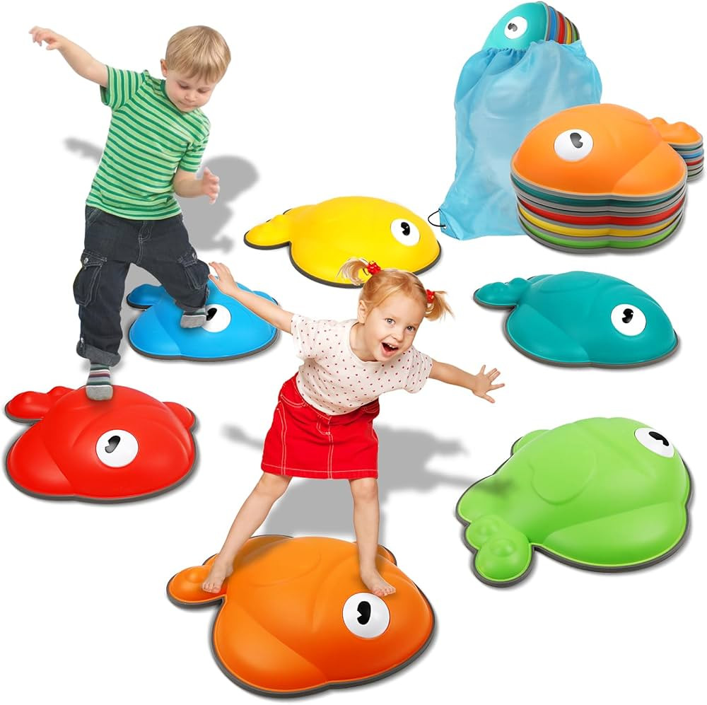 Goldfish Balance Stepping Stones for Kids, 6PC Non-Slip Jumping Steps Stones, Toddler Obstacle Co... | Amazon (US)