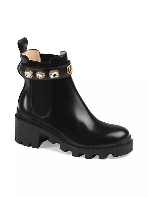 Gucci Trip Bootie with Jewels | Saks Fifth Avenue