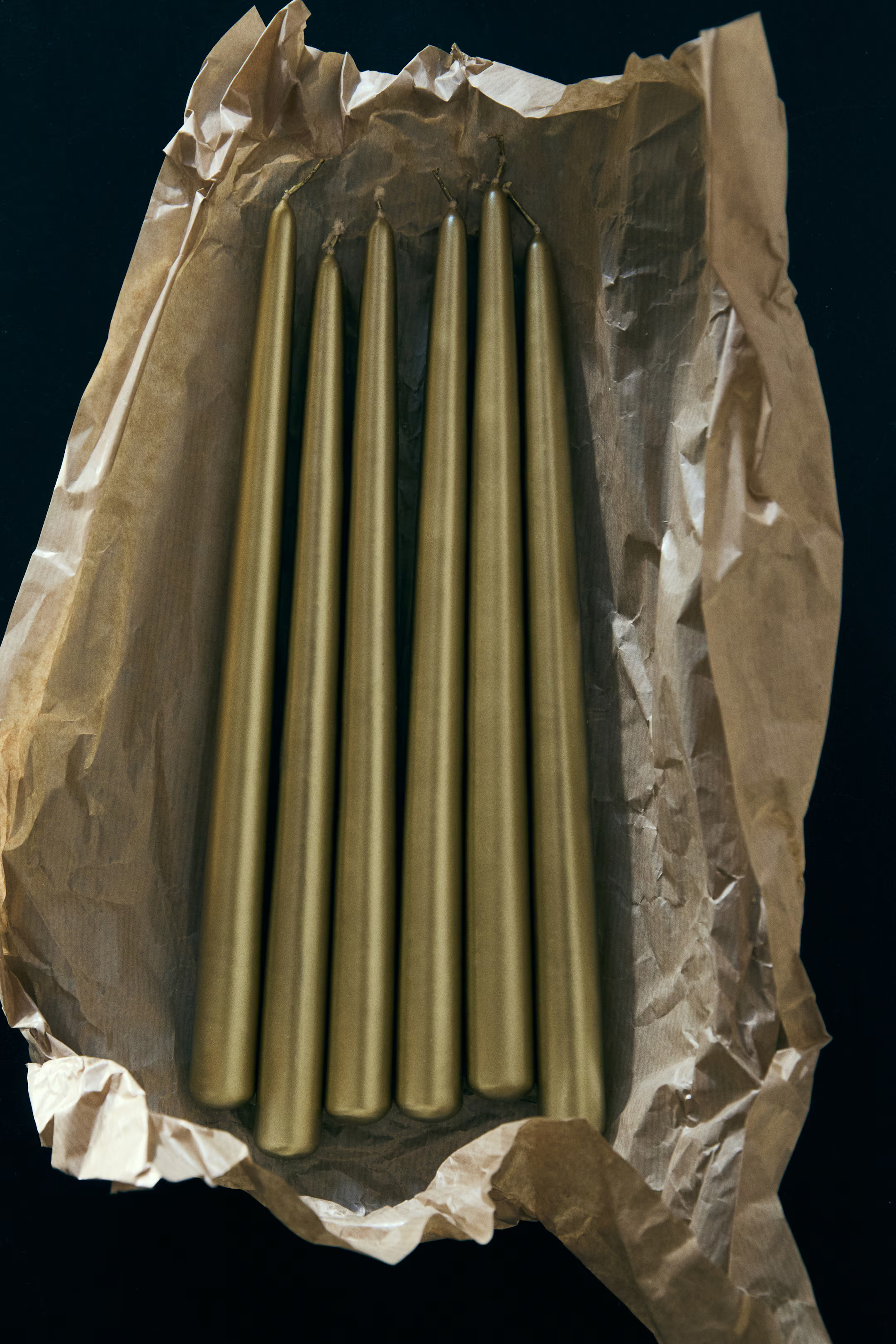 6-Pack Metallic Taper Candles | H&M (US + CA)
