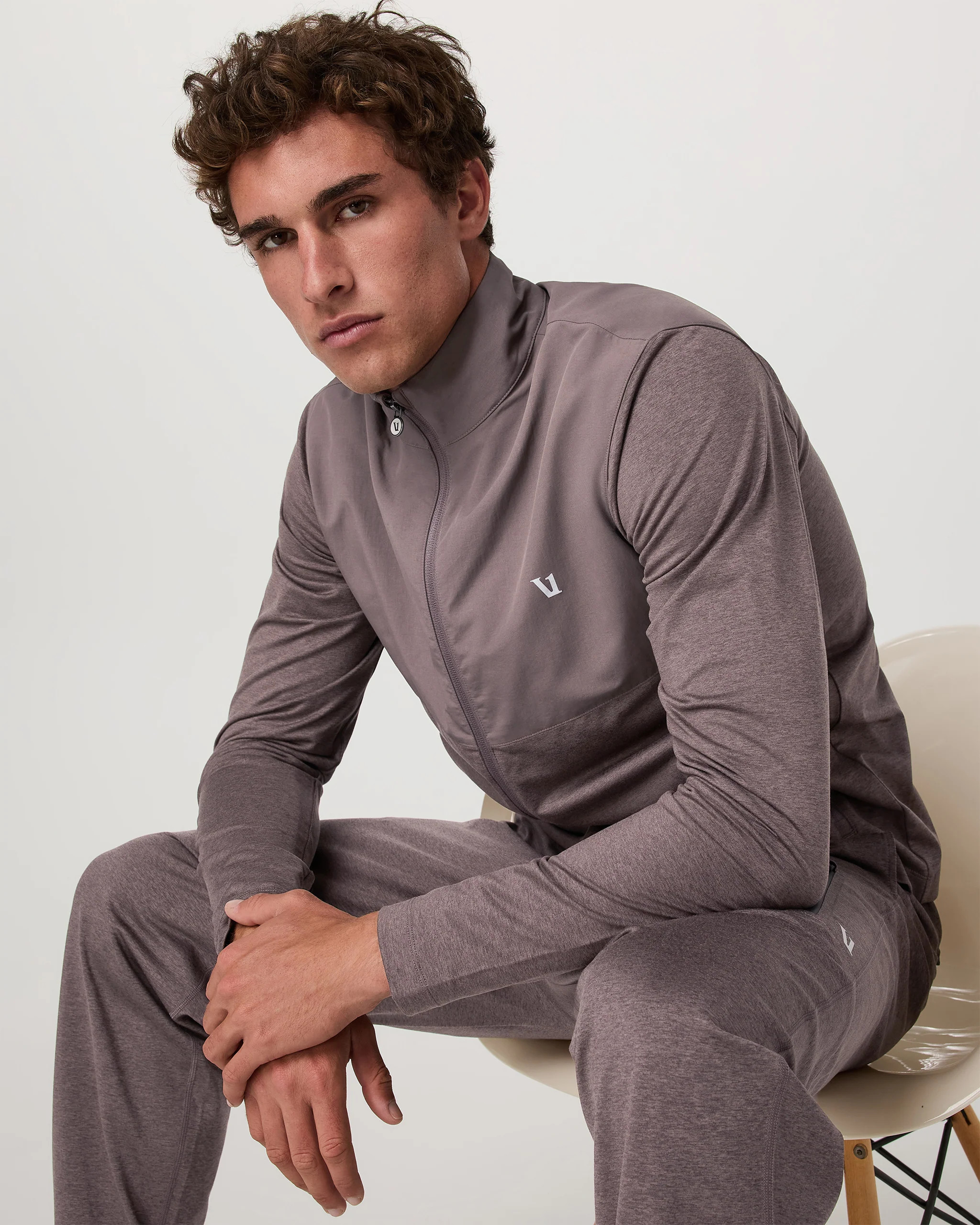 Men's Sunday Element Track Jacket | Huckleberry Heather | Vuori | Vuori Clothing (US & Canada)