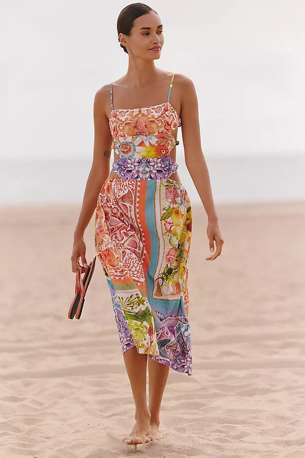 Celandine x Emily Carter Sleeveless Beaded Midi Dress | Anthropologie (US)