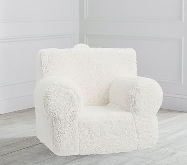 Cream Sherpa Anywhere Chair® | Pottery Barn Kids