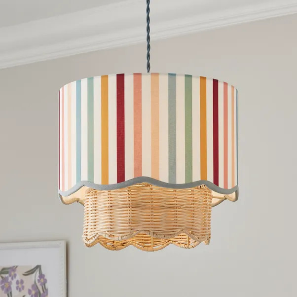 Rainbow Scallop Easy Fit Pendant Shade | Dunelm