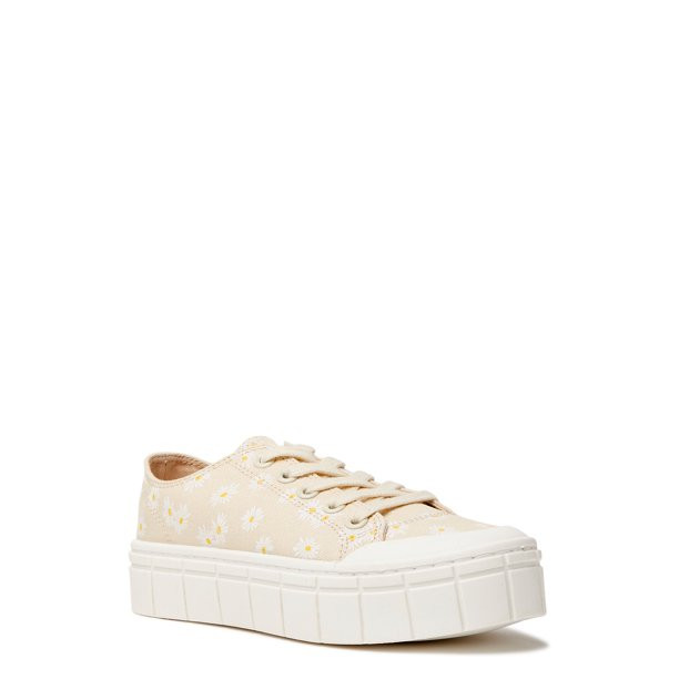 No Boundaries Women's Low Chunky Lug Fashion Sneakers | Walmart (US)