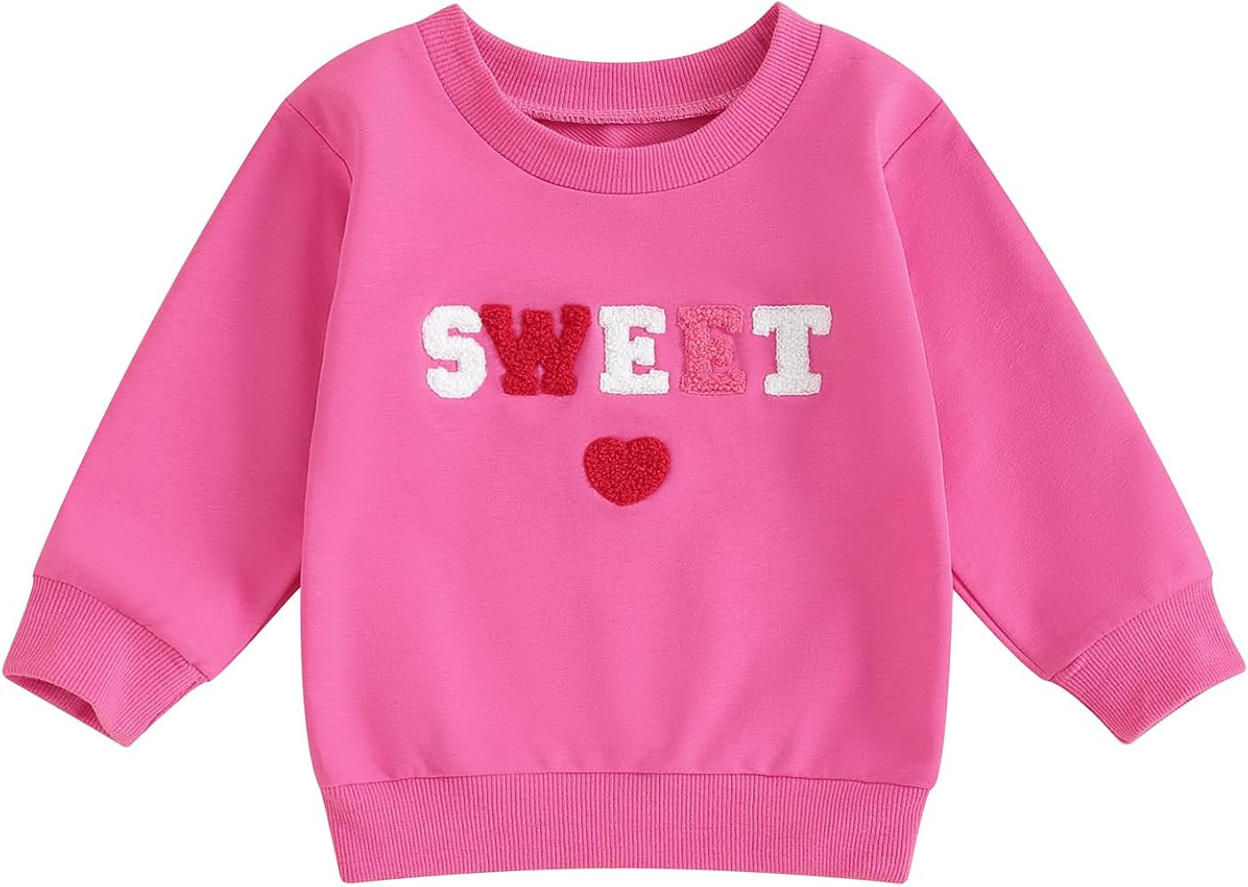 FIOMVA Toddler Baby Girl Boy Valentines Day Outfits 0 3 6 9 12 18 24Months 2t 3t 4t 5t Sweatshirt... | Amazon (US)