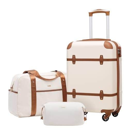 Coolife Luggage Set 3 Piece Suitcase Set Carry On Luggage PC Hardside Luggage TSA Lock Spinner Wheels Telescopic Handle | Amazon (US)