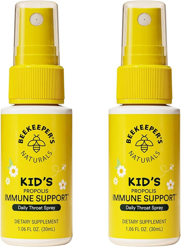 Beekeeper's Naturals Kids Propolis Throat Spray 95% Bee Propolis Extract - Natural Immune Support... | Amazon (US)