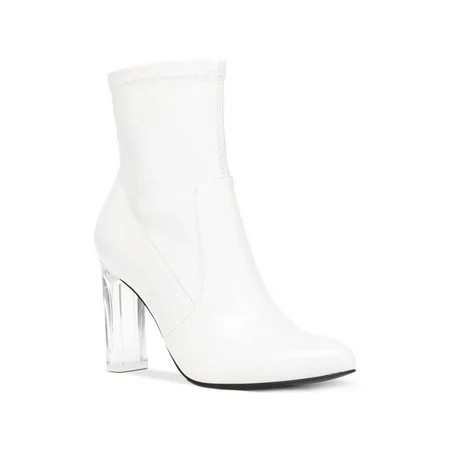 Wild Pair Baylee Sock Booties White 8M | Walmart (US)