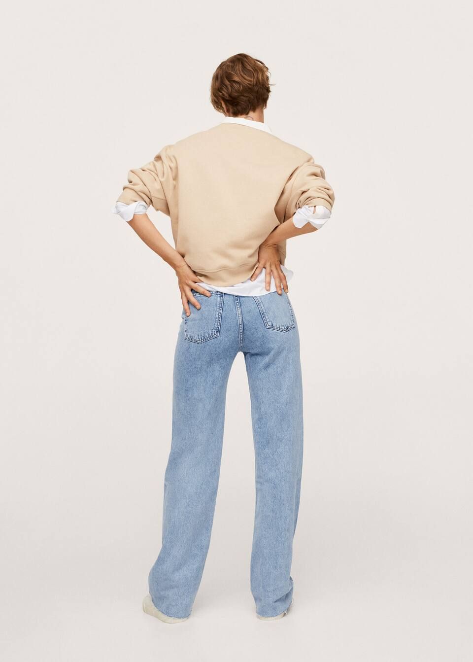 Wide leg high waist jeans | MANGO (US)