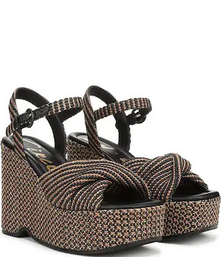 Circus NY by Sam Edelman Joanne Twist Raffia Ankle Strap Platform Wedge Sandals | Dillard's | Dillard's
