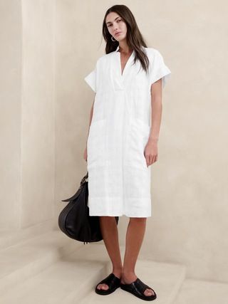 Laurel Linen-Cotton Utility Dress | Banana Republic (US)