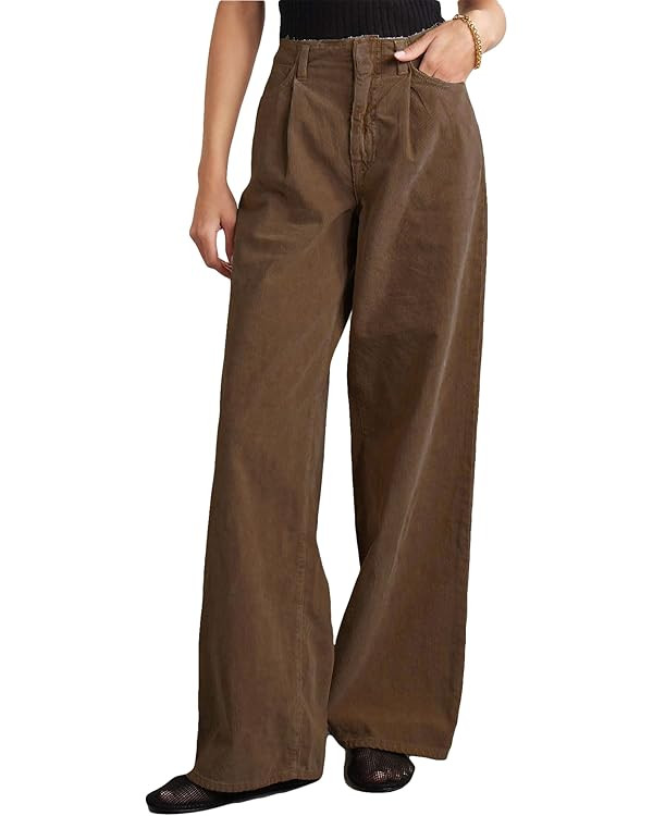 Women's High Waisted Wide Leg Corduroy Pants Vintage Loose Comfy Trousers with Pockets | Amazon (US)