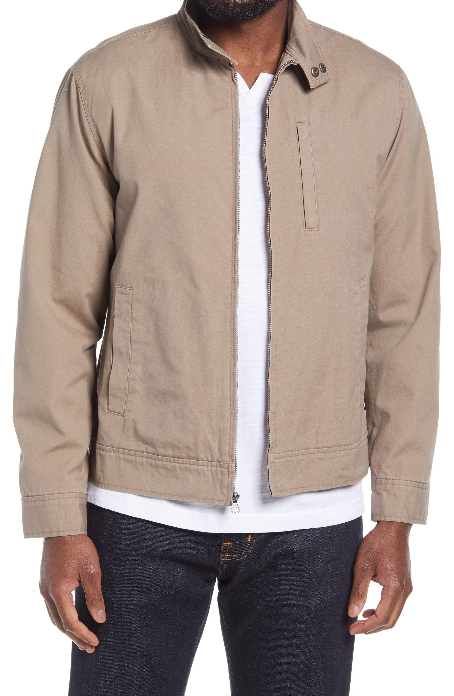 Freemont Canvas Band Collar Jacket | Nordstrom