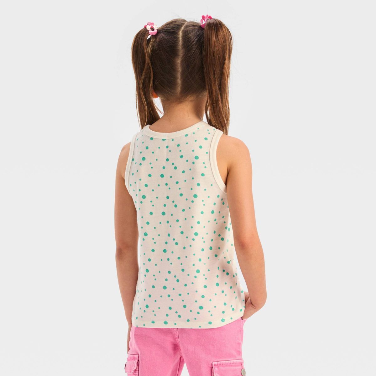Toddler Girls' Polka Dots Tank Top - Cat & Jack™ Cream | Target