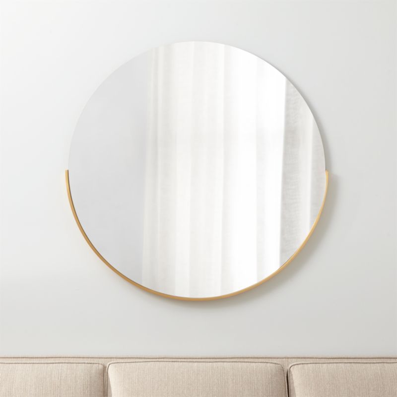 Gerald Large Round Wall Mirror + Reviews | Crate and Barrel | Crate & Barrel