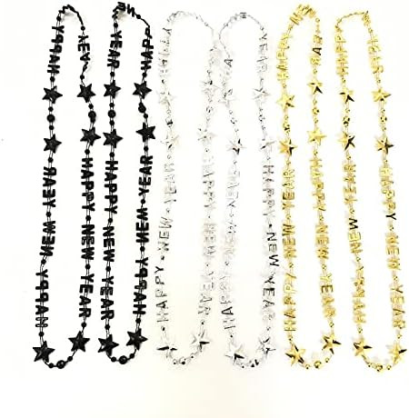 Happy New Year Bead Necklace New Year's Eve Party Gift (12 Pcs) | Amazon (US)
