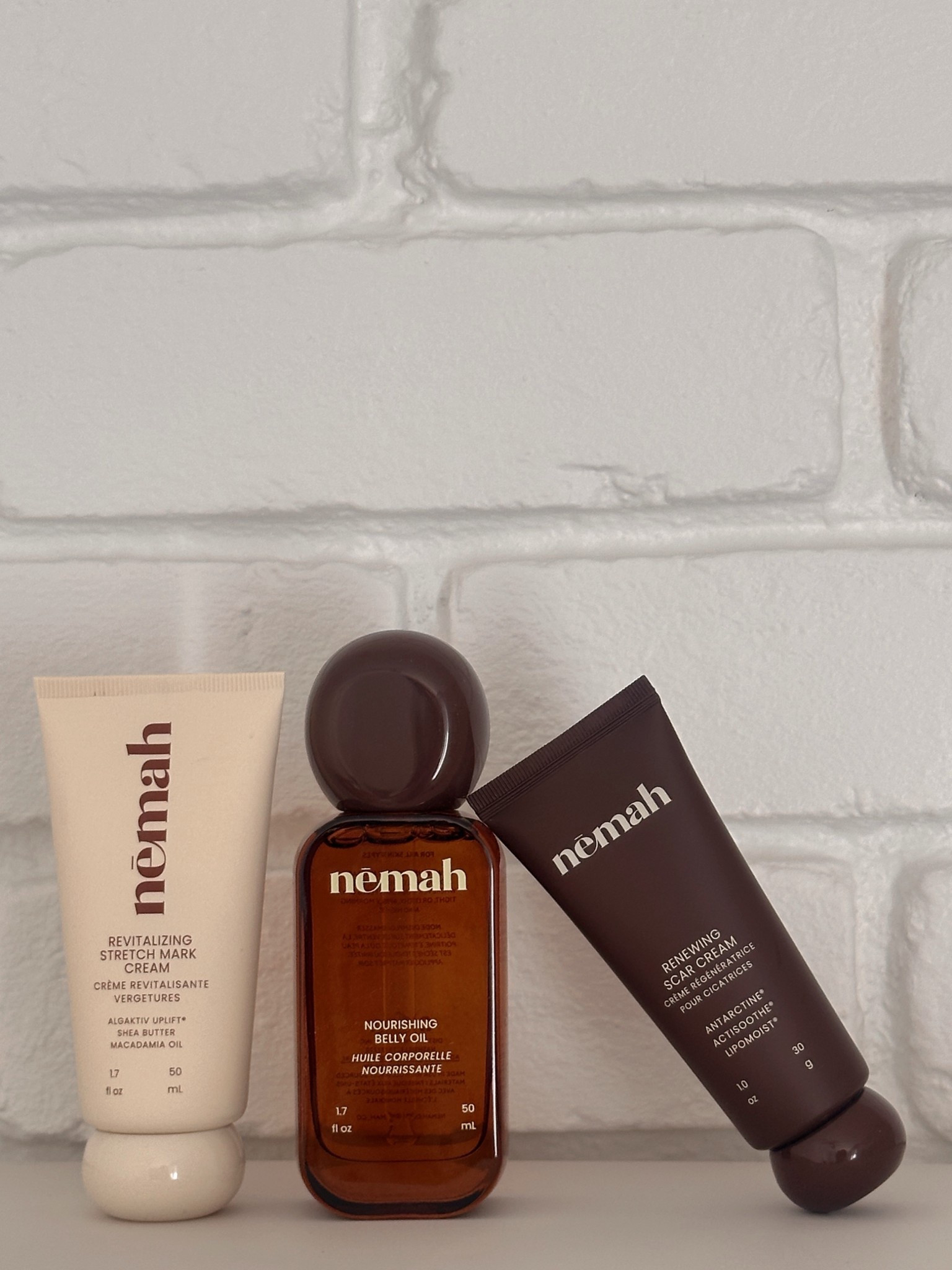 Pregnancy must haves! Nemah stretch mark cream, belly oil, and scar cream🧴🤰🏼