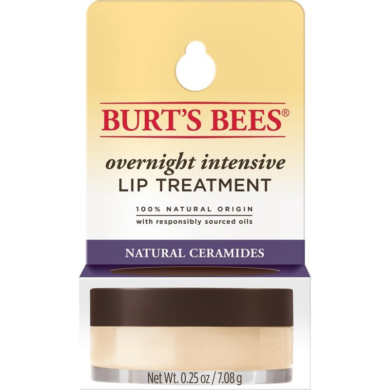 Burt's Bees Natural Overnight Intensive Lip Treatment - Ultra-Conditioning Lip Care - 0.25oz | Target
