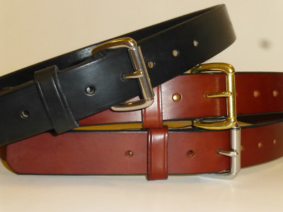 AMISH STYLE ENGLISH BRIDLE LEATHER GUN BELT! 1-1/2" USA!! MADE IN OHIO! 12/13oz  | eBay | eBay UK
