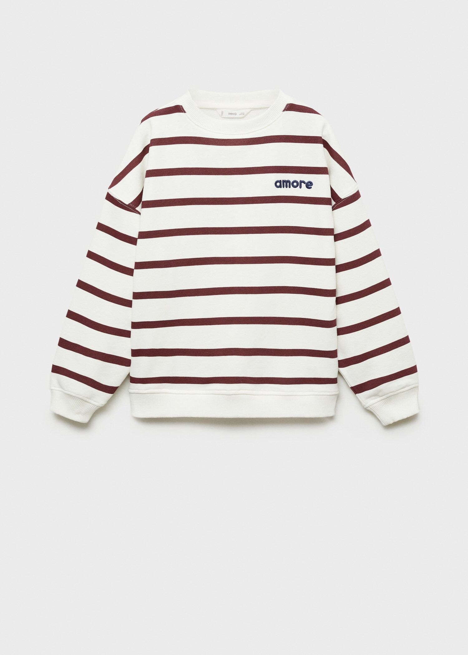 Gestreiftes Sweatshirt mit Stickereien | MANGO (DE)