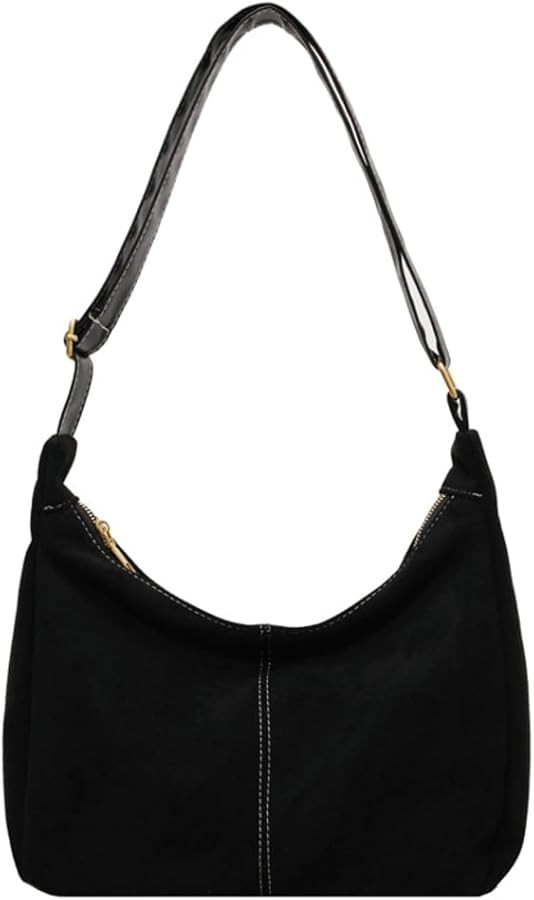 Suede Crescent Shoulder Bag for Women Soft Vintage Suede Tote Bag Satchel Bag Shoulder Crossbody ... | Amazon (US)