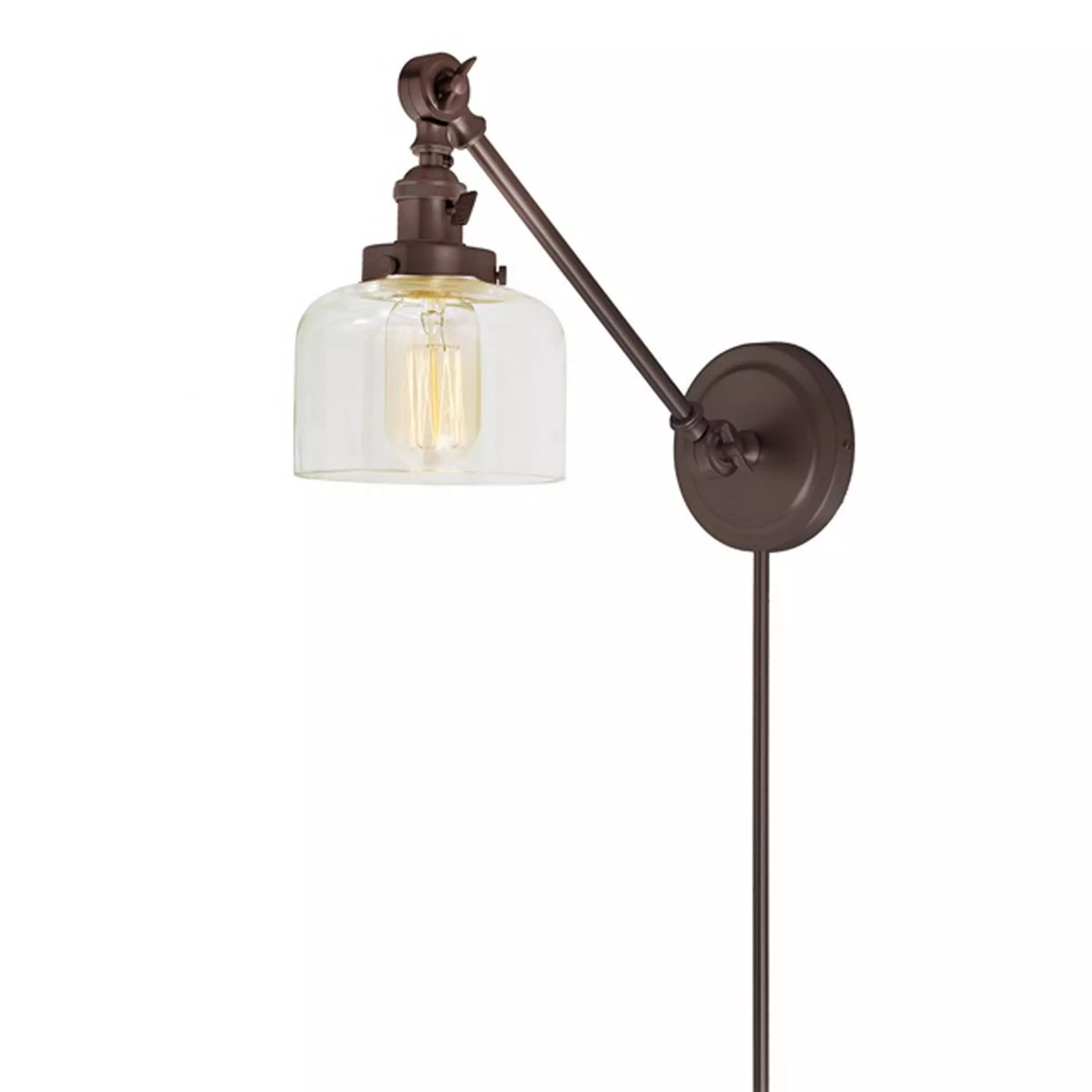 Retro Dome Glass Swivel Swing Arm | Shades of Light